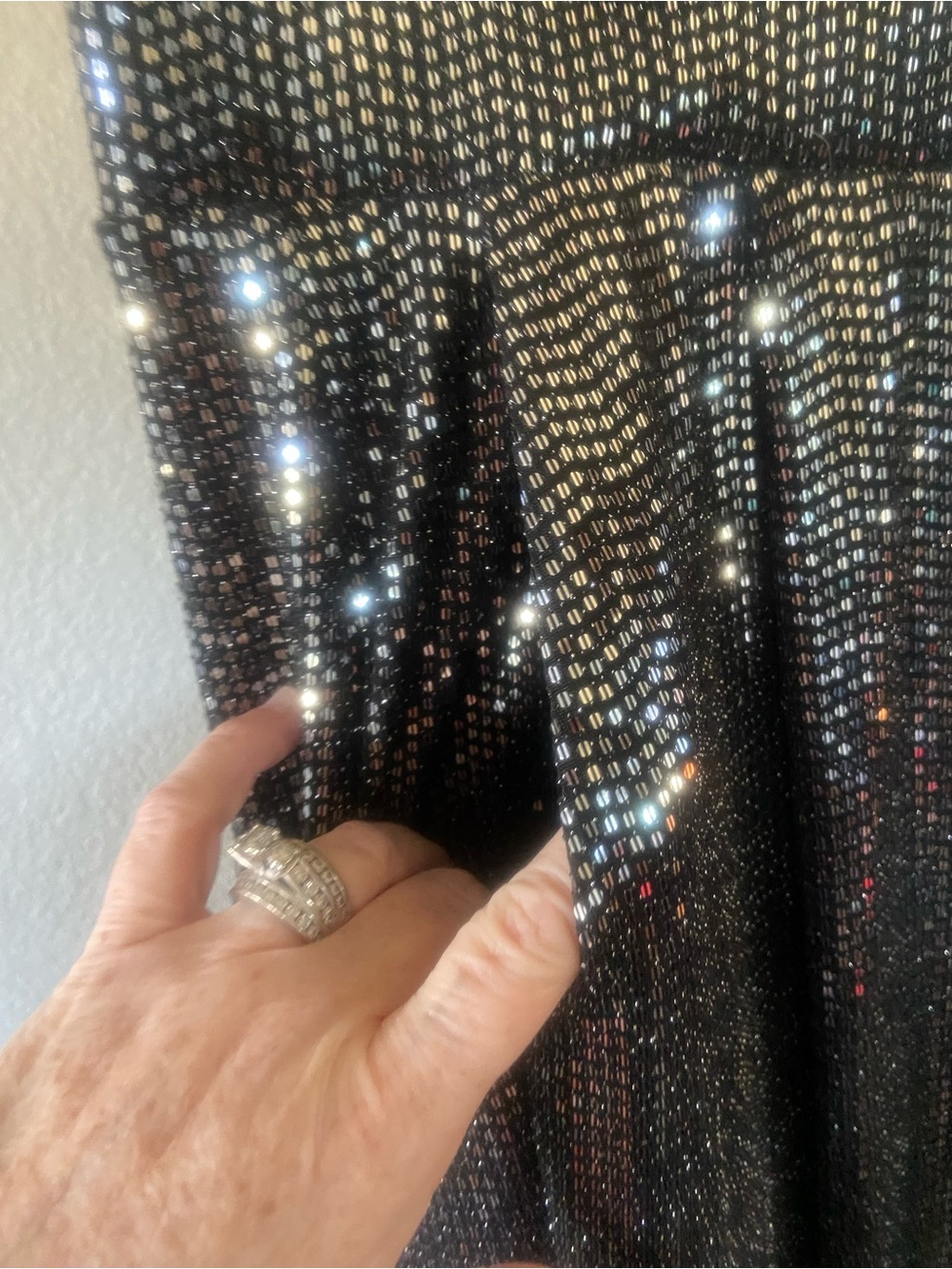 Women’s Sparkle Wide-Leg Pants - Black - Picture 3 of 7